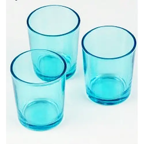 10 Pack Turquoise Glass Votive Tealight Candle Holders House Party Cenrepiece Xmas Wedding Decor Glass Candlestick