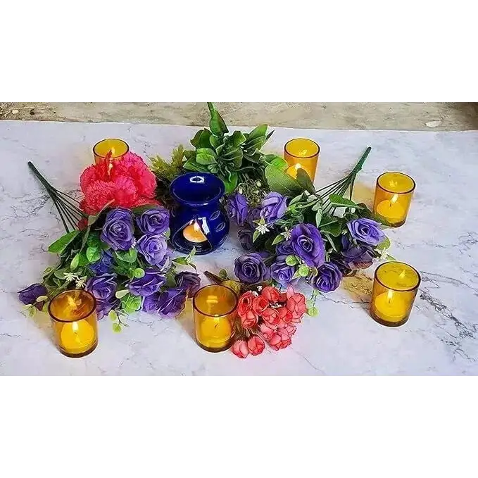 10 Pack Yellow Glass Votive Candle Holders Table Centreoieces Xmas Wedding Anniversary Event Recption Party Function