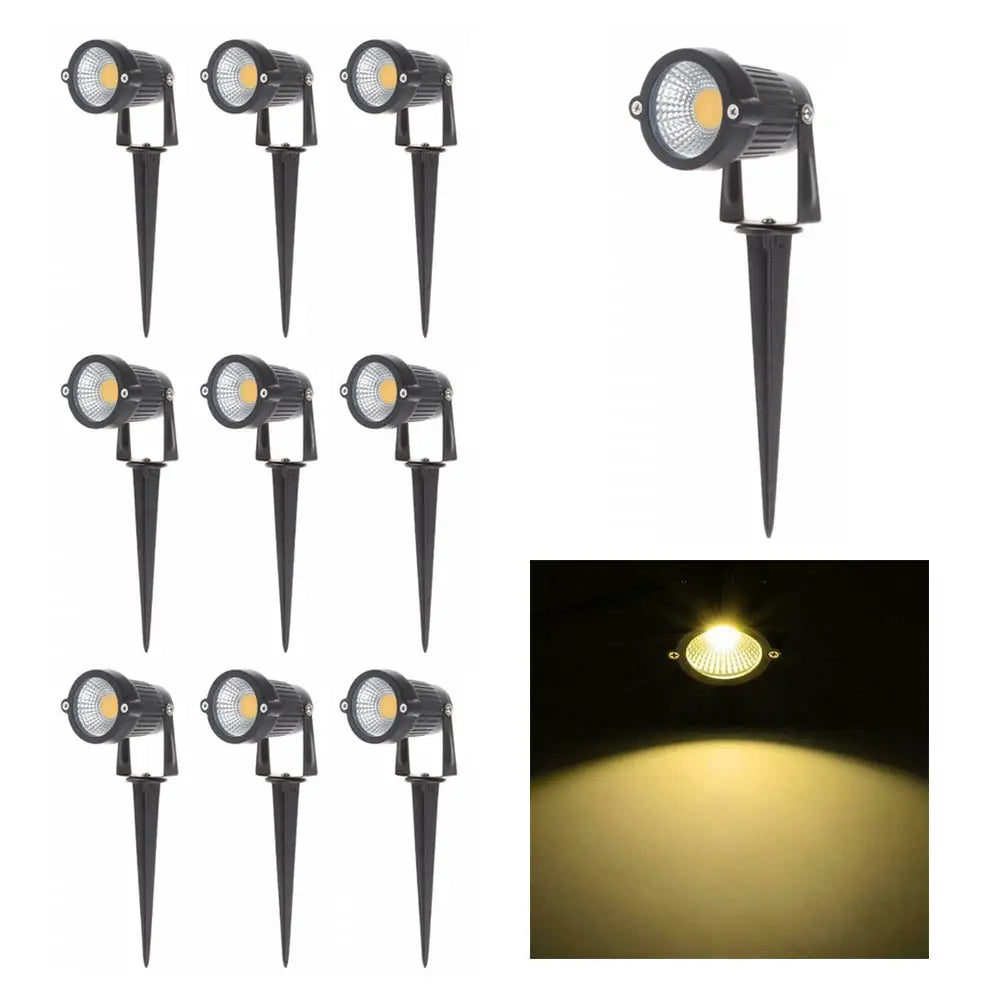10PCS 12V LED Waterproof Outdoor Garden Spotlights Landscape Light Flood Lights - Home & Garden > Garden Lights