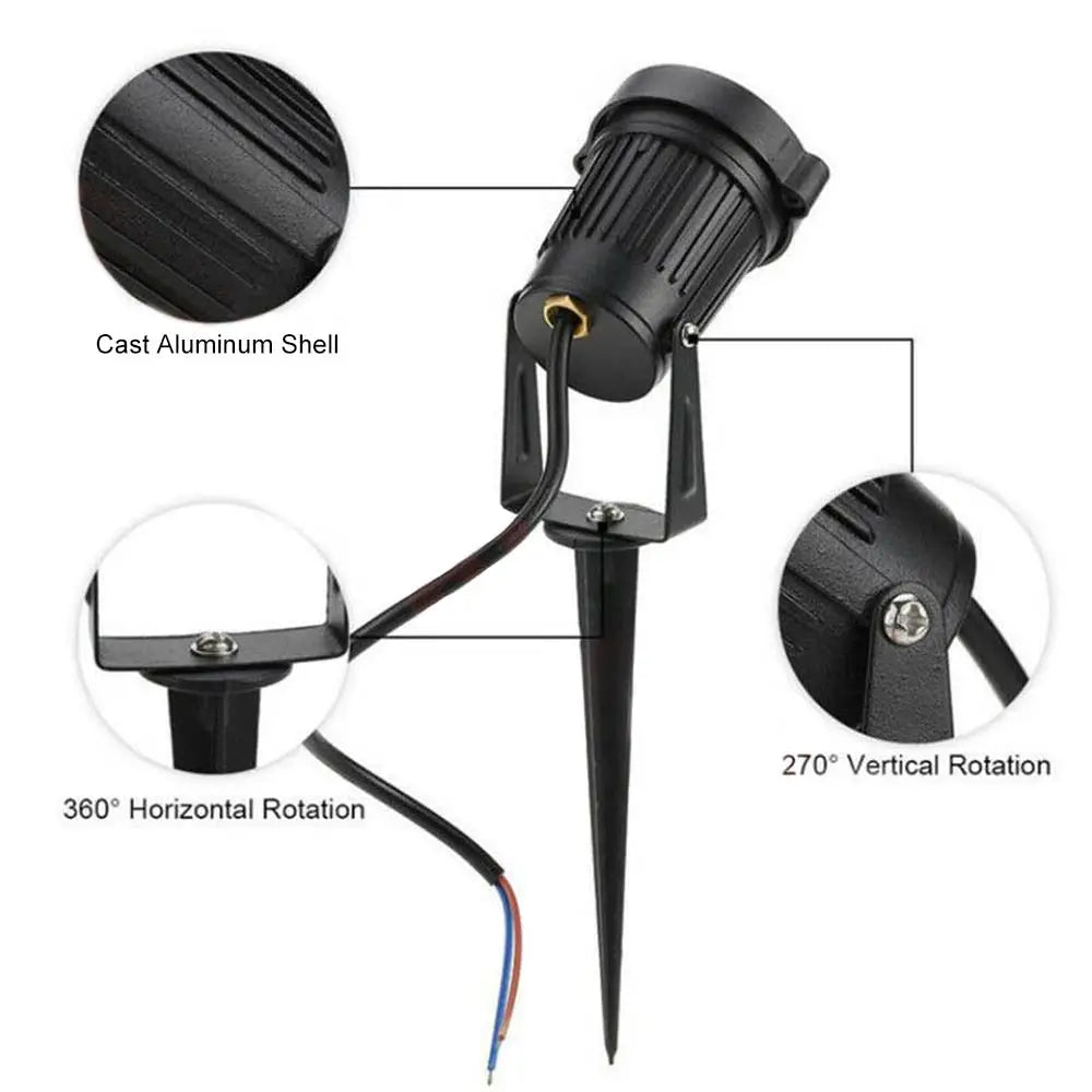 10PCS 12V LED Waterproof Outdoor Garden Spotlights Landscape Light Flood Lights - Home & Garden > Garden Lights
