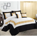 10 piece comforter and sheets set queen gold - Home & Garden > Bedding