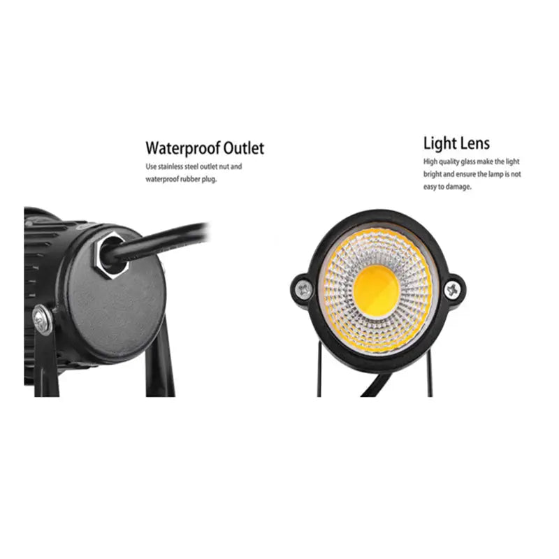 10PCS LED Spotlights Landscape Warm light Lamp Waterproof Outdoor Garden Yard 12V - Home & Garden > Lighting