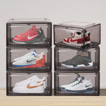 10 Piece Premium Acrylic Shoe Box Sneaker Display Storage Case Boxes Magnetic Door Au - Furniture > Living Room > Shoe