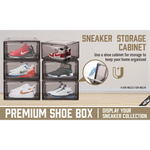 10 Piece Premium Acrylic Shoe Box Sneaker Display Storage Case Boxes Magnetic Door Au - Furniture > Living Room > Shoe