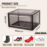 10 Piece Premium Acrylic Shoe Box Sneaker Display Storage Case Boxes Magnetic Door Au - Furniture > Living Room > Shoe