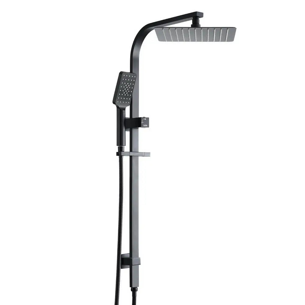 10’’ Rain Shower Head Set Handheld Square High Pressure Black - Furniture > Bathroom > Shower Heads & Screens