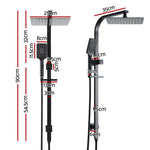 10’’ Rain Shower Head Set Handheld Square High Pressure Black - Furniture > Bathroom > Shower Heads & Screens