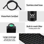 10’’ Rain Shower Head Set Handheld Square High Pressure Black - Furniture > Bathroom > Shower Heads & Screens