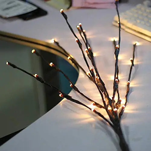 10 Sets of LED Light Bunch Stem - Warm White BATTERY fairy lights - 50cm high 20 bulbs/petals - Home & Garden > Decor >