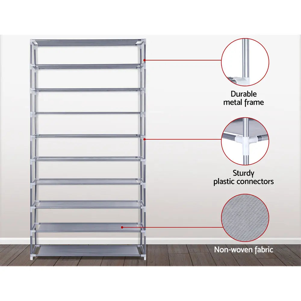 10 Tier Stackable Shoe Rack - Home & Garden > Storage