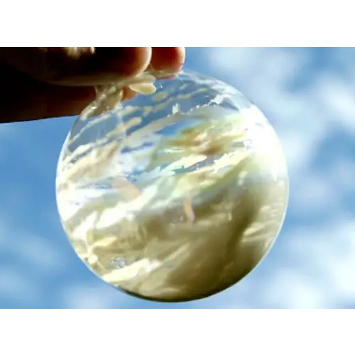 10 x Glass Bauble 6cm Diameter Round Clear with Silver Cap - table or tree centrepice personal memory theme craft gift