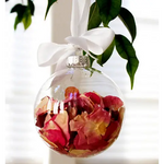 10 x Glass Bauble 6cm Diameter Round Clear with Silver Cap - table or tree centrepice personal memory theme craft gift