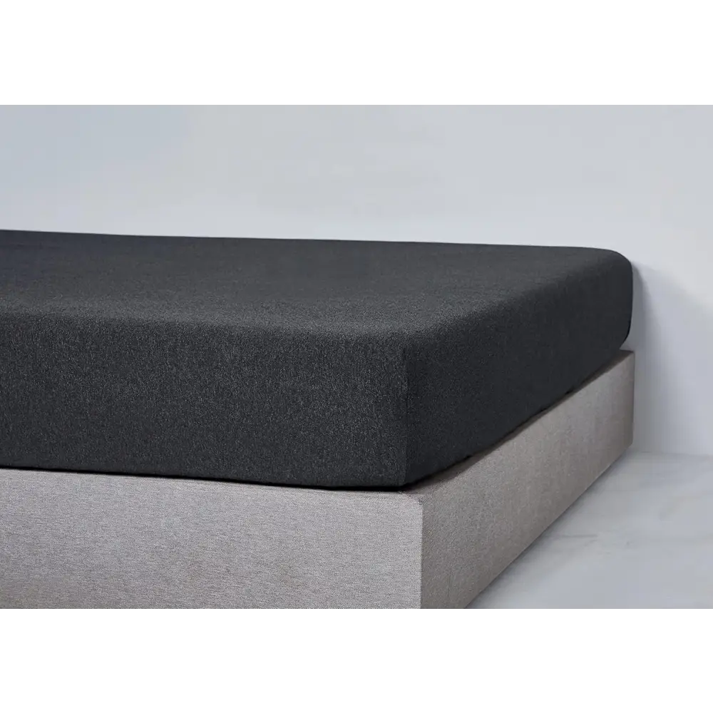 100% Jersey Cotton Soft Stretchy Breathable Fitted Sheet - Black Marble - Double Size - Home & Garden > Bedding > Bed