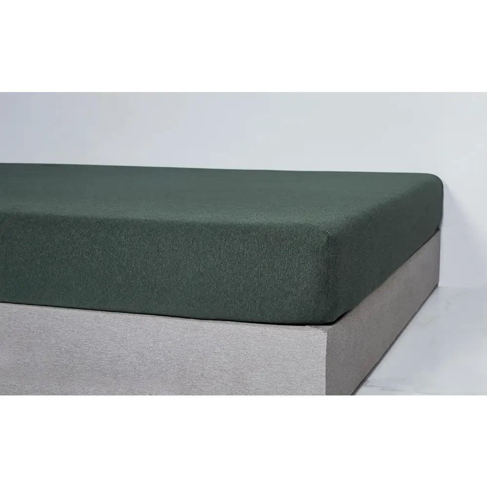 100% Jersey Cotton Soft Stretchy Breathable Fitted Sheet - Forest Green - Double Size - Home & Garden > Bedding > Bed