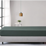 100% Jersey Cotton Soft Stretchy Breathable Fitted Sheet - Forest Green - Double Size - Home & Garden > Bedding > Bed