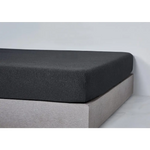 100% Jersey Cotton Soft Stretchy Breathable Fitted Sheet - Black Marble - Single Size - Home & Garden > Bedding > Bed