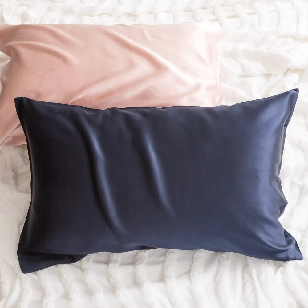 100% Mulberry Silk Navy Standard Pillowcase by Renee Taylor - Home & Garden > Bedding > Pillowcases