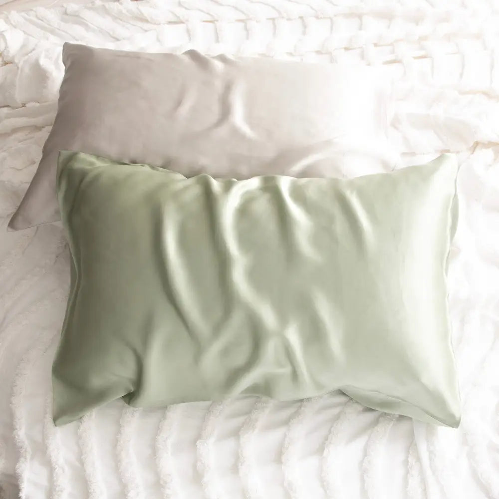 100% Mulberry Silk Sage Standard Pillowcase by Renee Taylor - Home & Garden > Bedding > Pillowcases