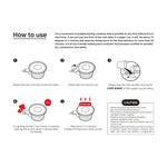 Instruction diagram for 100 Pack Dalat Heating Lunch Box Container and Heating Bag use