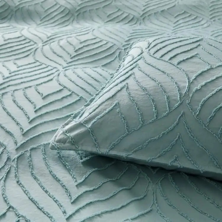 100% Premium Microfibre Tufted Standard Pillowcases - Set of 2 Luxurious Standard Pillow Cover with Elegant Design