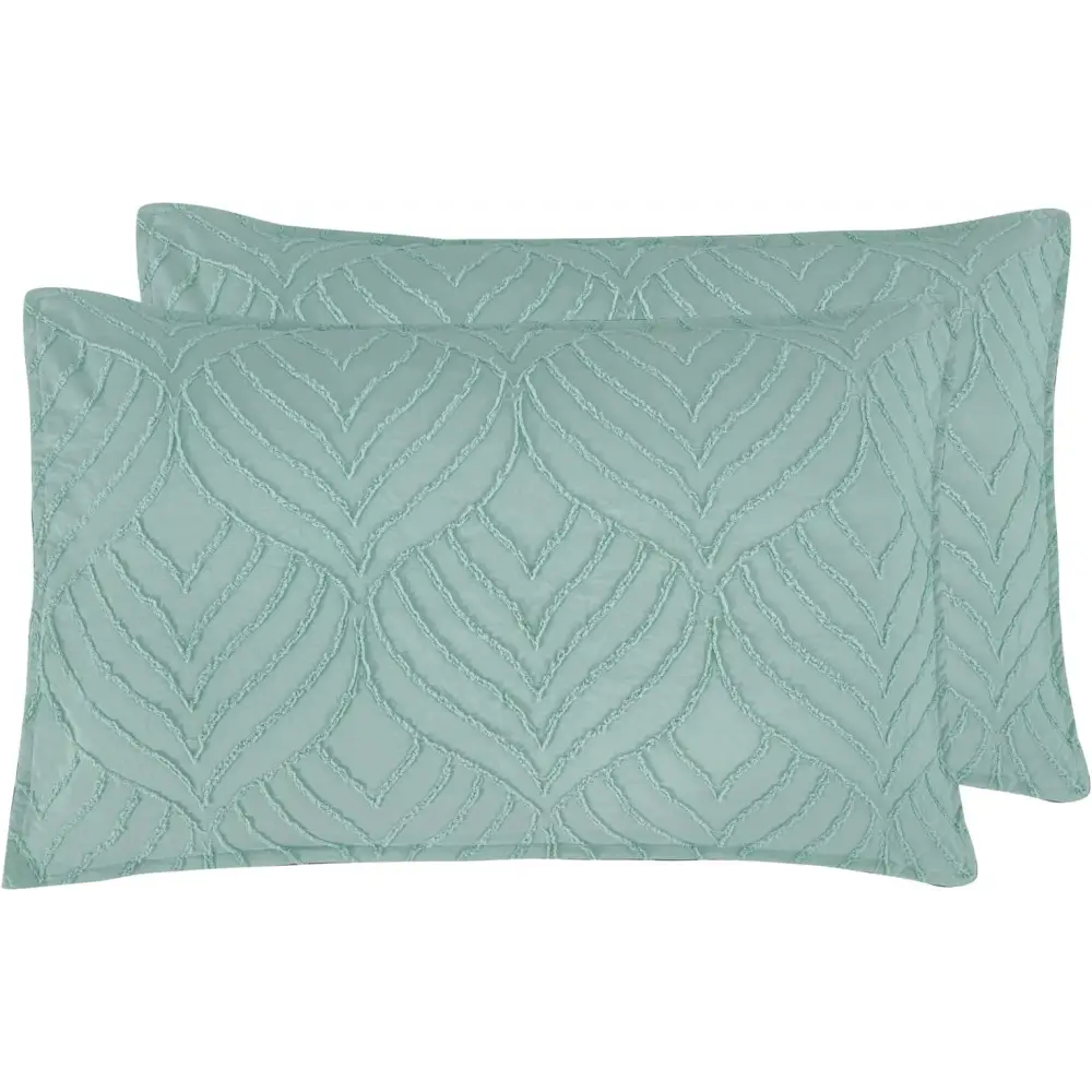 100% Premium Microfibre Tufted Standard Pillowcases - Set of 2 Luxurious Standard Pillow Cover with Elegant Design