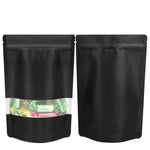 100 Resealable Mylar Stand Up Bags 28.5x19cm - Black Food Packaging Zip Pouch - Home & Garden > Kitchenware