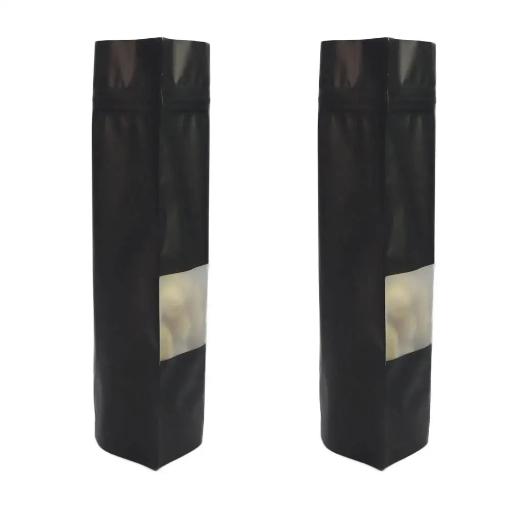 100 Resealable Mylar Stand Up Bags 29.5x22cm - Black Food Packaging Zip Pouch - Home & Garden > Kitchenware