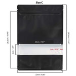 100 Resealable Mylar Stand Up Bags 29.5x22cm - Black Food Packaging Zip Pouch - Home & Garden > Kitchenware