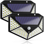 100 Waterproof LED Motion Sensor Solar Security Lights Outdoor (2pack) - Home & Garden > Garden Lights