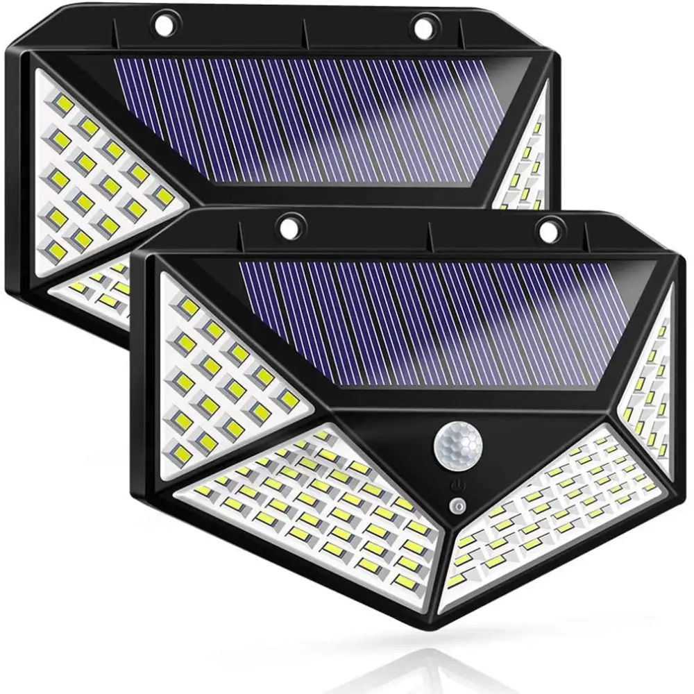 100 Waterproof LED Motion Sensor Solar Security Lights Outdoor (2pack) - Home & Garden > Garden Lights