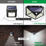 100 Waterproof LED Motion Sensor Solar Security Lights Outdoor (2pack) - Home & Garden > Garden Lights