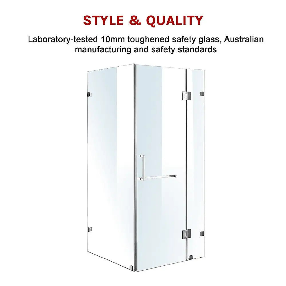 1000 x 800mm Frameless 10mm Glass Shower Screen By Della Francesca - Furniture > Bathroom > Shower Heads & Screens