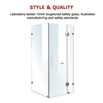 1000 x 800mm Frameless 10mm Glass Shower Screen By Della Francesca - Furniture > Bathroom > Shower Heads & Screens