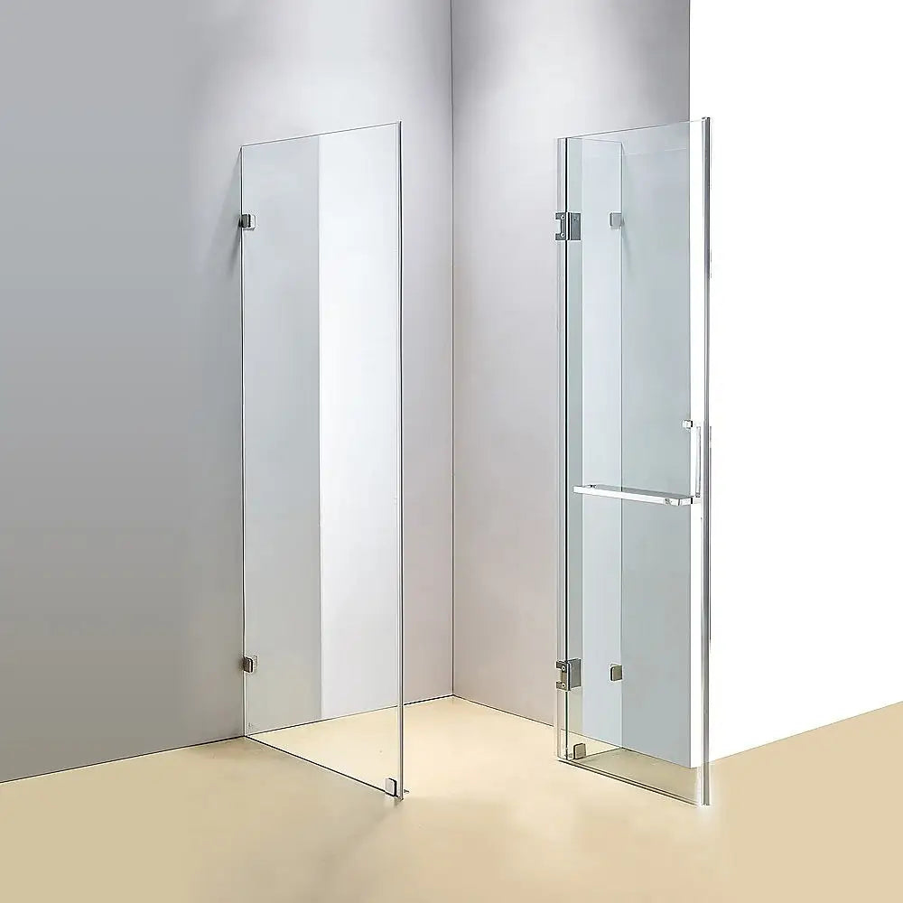 1000 x 900mm Frameless 10mm Glass Shower Screen By Della Francesca - Furniture > Bathroom > Shower Heads & Screens