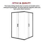 1000 x 900mm Sliding Door Nano Safety Glass Shower Screen By Della Francesca - Furniture > Bathroom > Shower Heads &