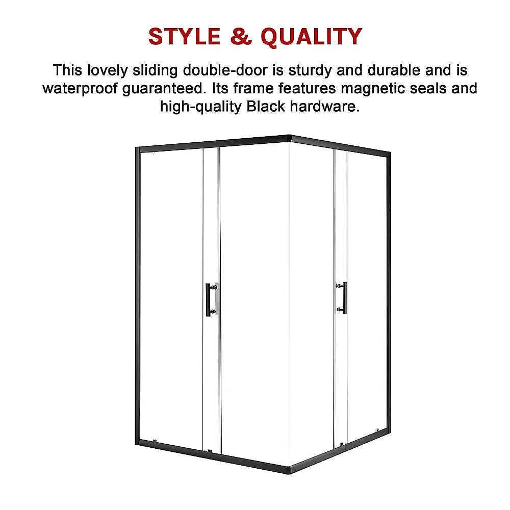 1000 x 900mm Sliding Door Nano Safety Glass Shower Screen By Della Francesca - Furniture > Bathroom > Shower Heads &