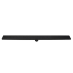 1000mm Bathroom Shower Black Grate Drain w/Centre outlet Floor Waste Square Pattern - Home & Garden > DIY > Kitchen &