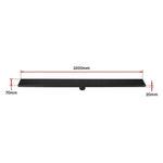 1000mm Bathroom Shower Black Grate Drain w/Centre outlet Floor Waste Square Pattern - Home & Garden > DIY > Kitchen &