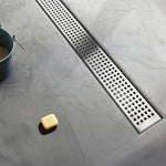 1000mm Bathroom Shower Stainless Steel Grate Drain w/Centre outlet Floor Waste Square Pattern - Home & Garden > DIY >
