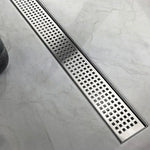 1000mm Bathroom Shower Stainless Steel Grate Drain w/Centre outlet Floor Waste Square Pattern - Home & Garden > DIY >