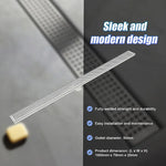 1000mm Bathroom Shower Stainless Steel Grate Drain w/Centre outlet Floor Waste Square Pattern - Home & Garden > DIY >