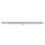 1000mm Bathroom Shower Stainless Steel Grate Drain w/Centre outlet Floor Waste Square Pattern - Home & Garden > DIY >