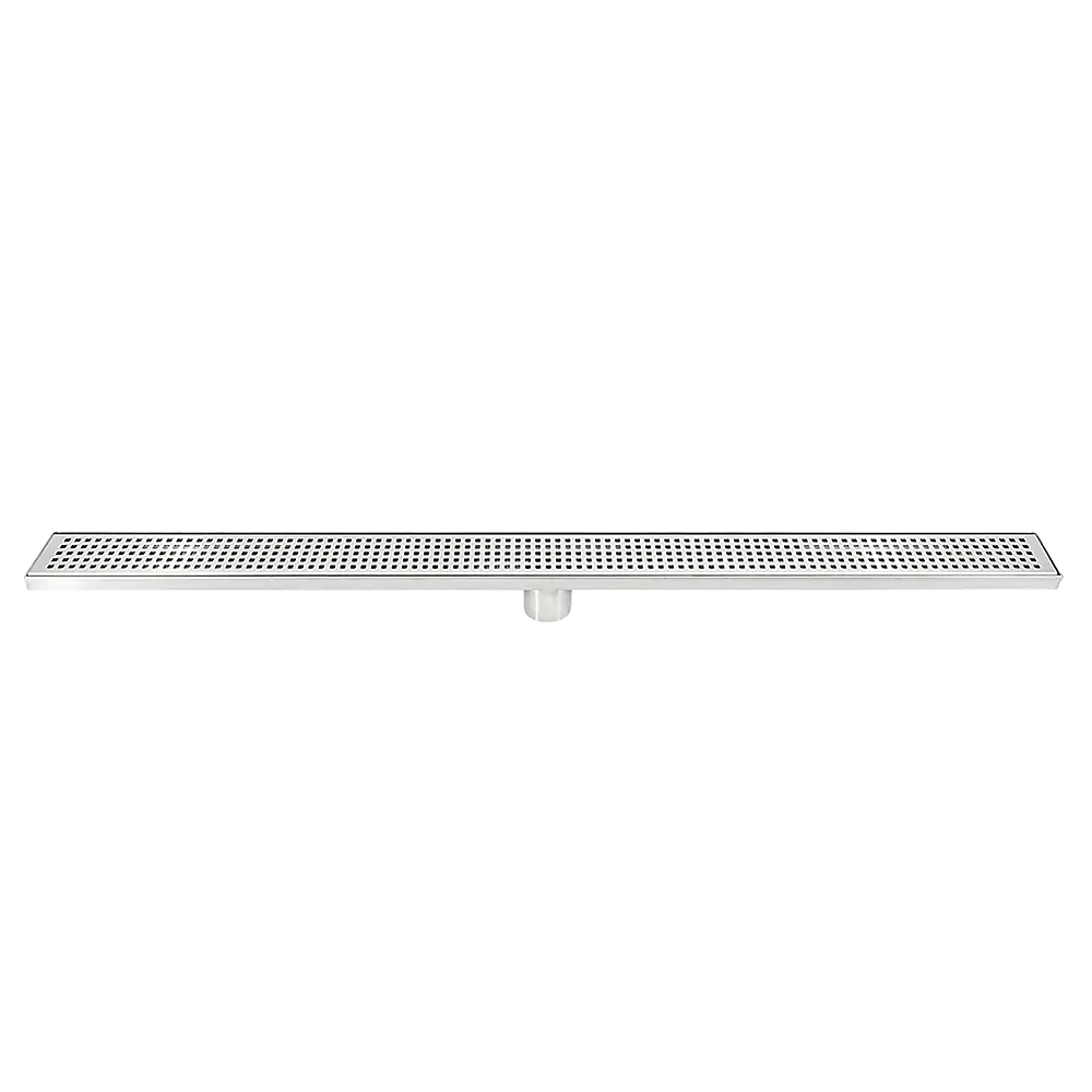 1000mm Bathroom Shower Stainless Steel Grate Drain w/Centre outlet Floor Waste Square Pattern - Home & Garden > DIY >