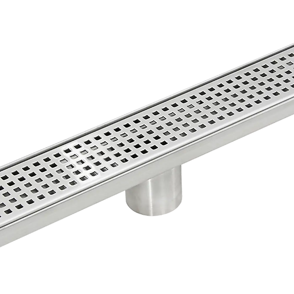 1000mm Bathroom Shower Stainless Steel Grate Drain w/Centre outlet Floor Waste Square Pattern - Home & Garden > DIY >