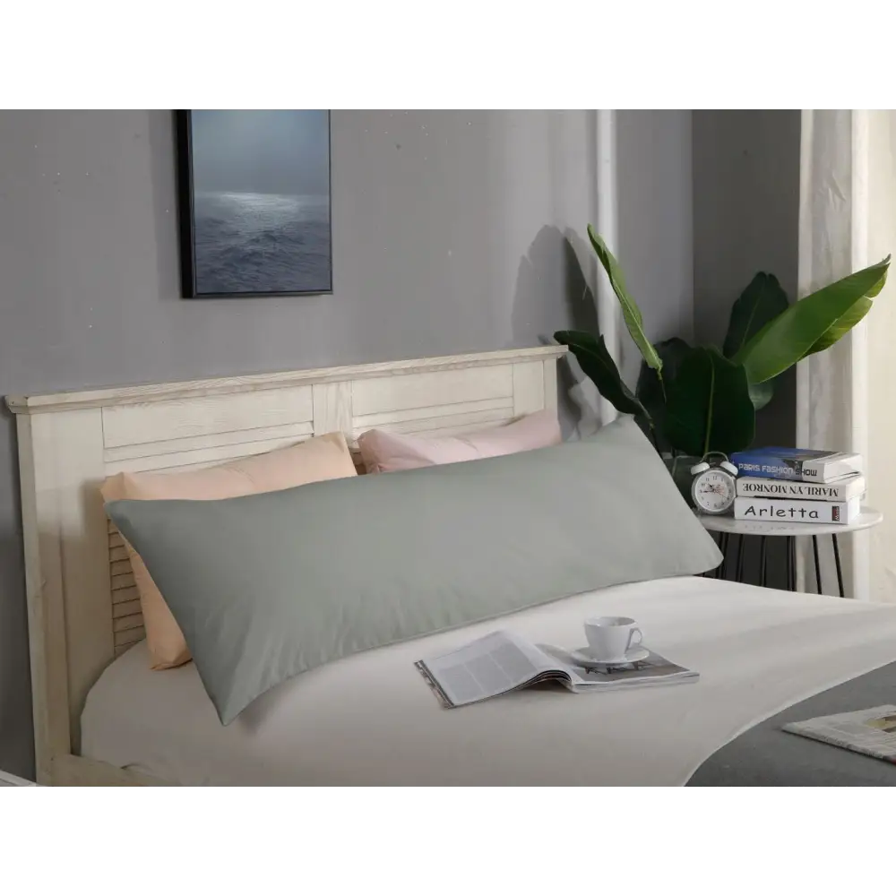 1000TC Premium Ultra Soft Body Pillowcase - Grey - Home & Garden > Bedding