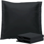 1000TC Premium Ultra Soft European Pillowcases 2-Pack Black - Home & Garden > Bedding > Pillowcases