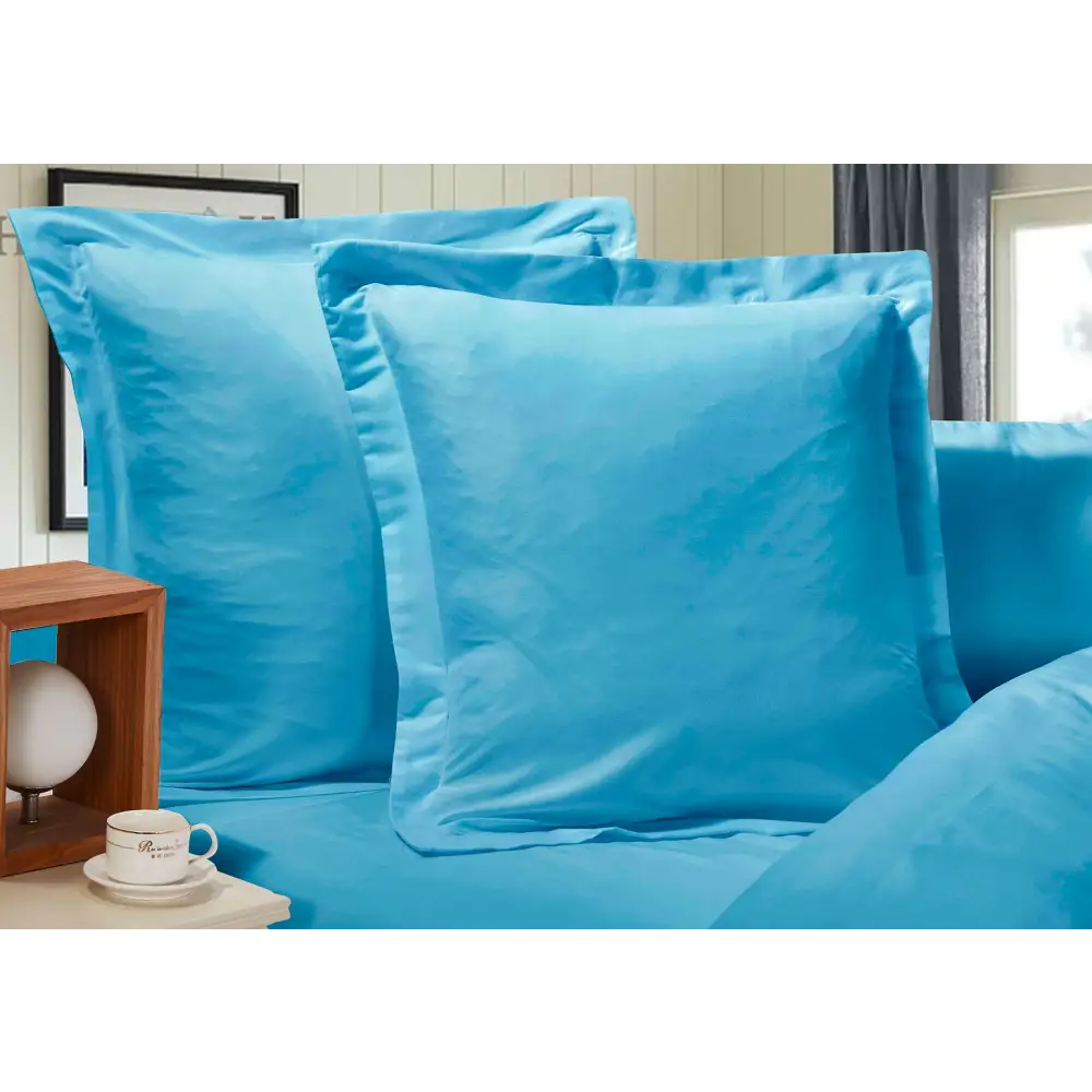 1000TC Premium Ultra Soft European Pillowcases 2-Pack Light Blue - Home & Garden > Bedding > Pillowcases