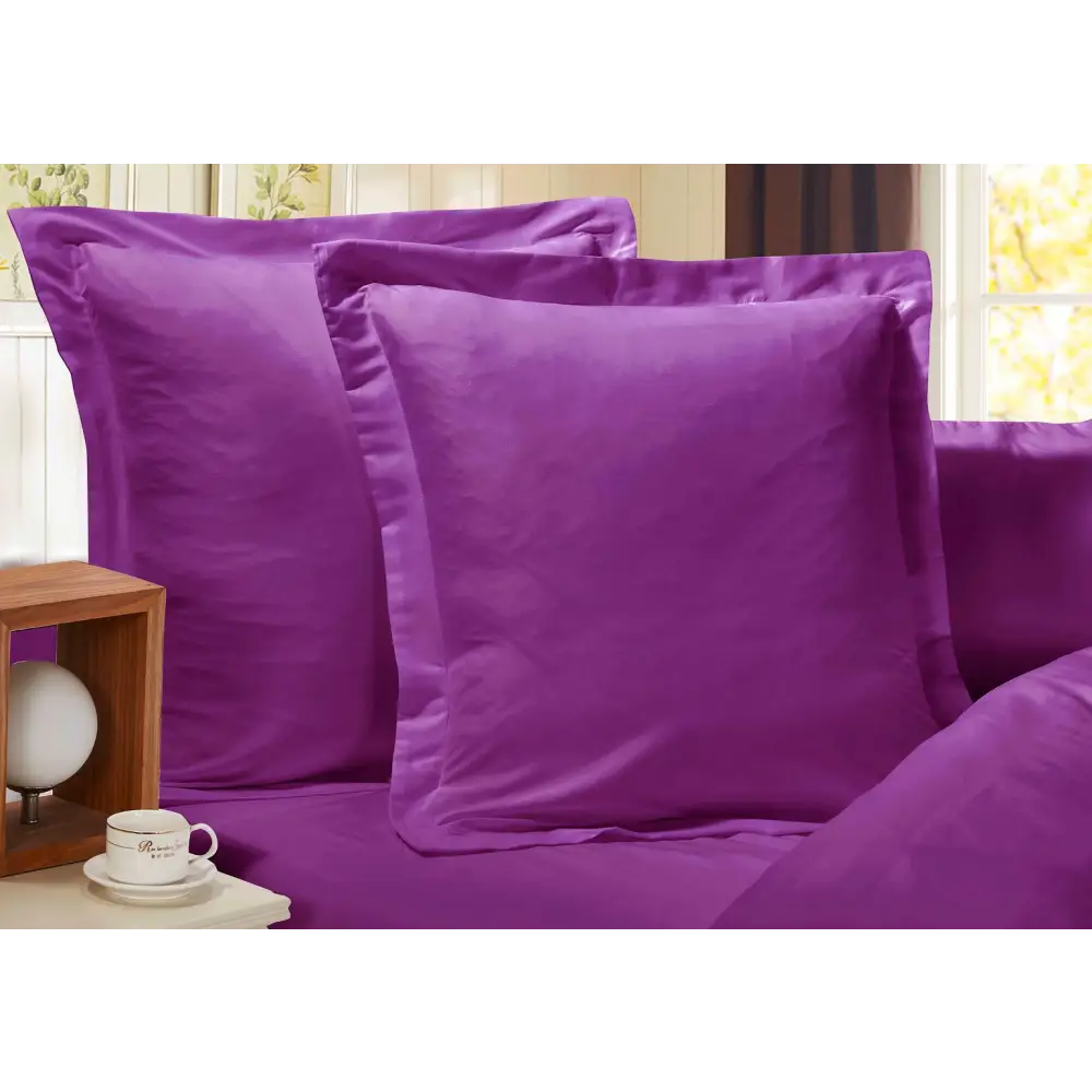 1000TC Premium Ultra Soft European Pillowcases 2-Pack Purple - Home & Garden > Bedding > Pillowcases