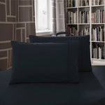 1000TC Premium Ultra Soft Standrad size Pillowcases 2-Pack - Black - Home & Garden > Bedding > Pillowcases