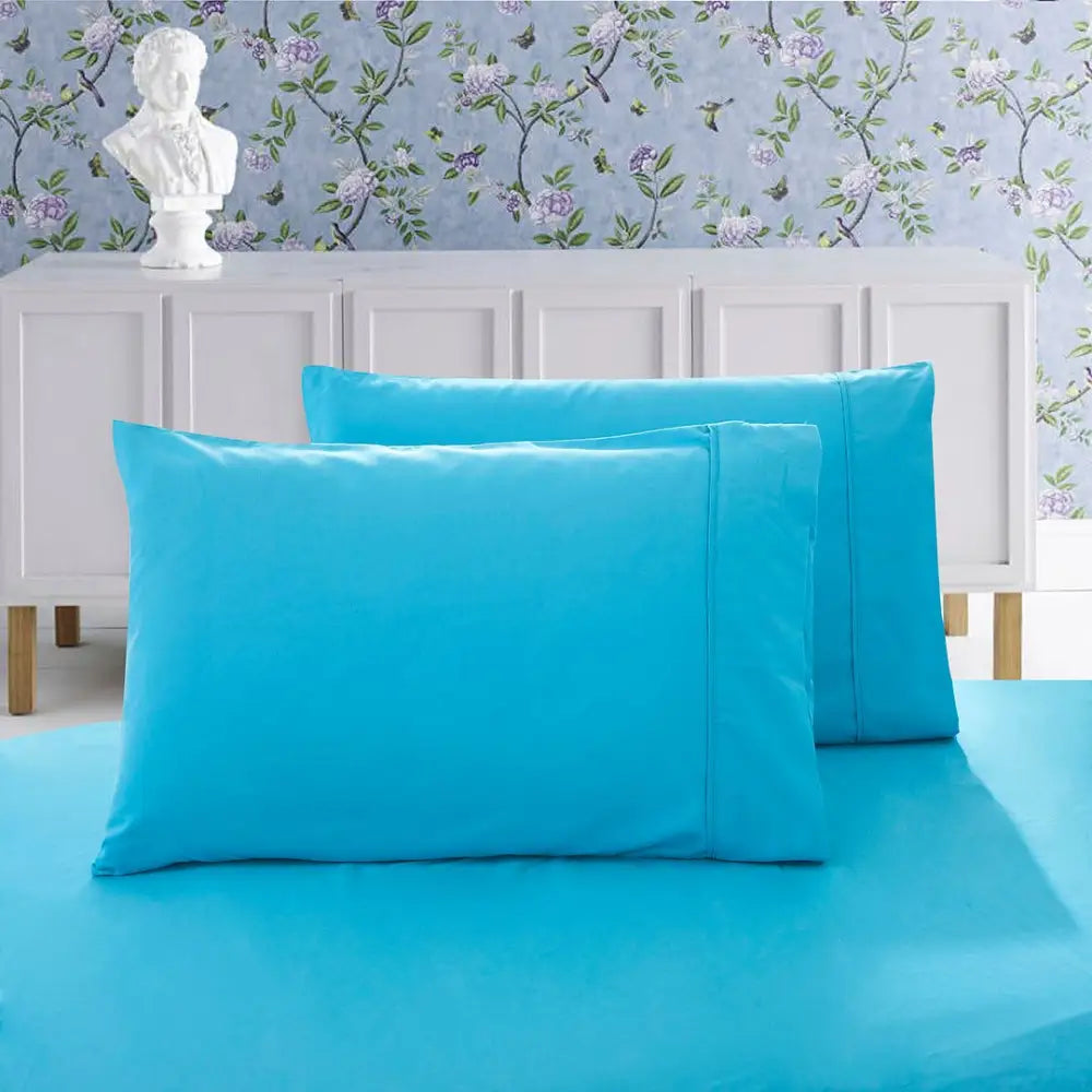 1000TC Premium Ultra Soft Standrad size Pillowcases 2-Pack - Light Blue - Home & Garden > Bedding > Pillowcases